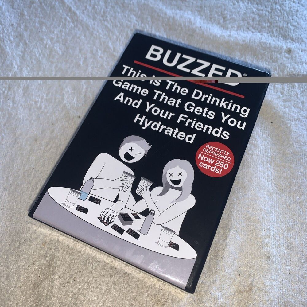 BUZZED Adult Drinking Card Game, Complete Game 250 Cards 2022 Updated Ed EUC